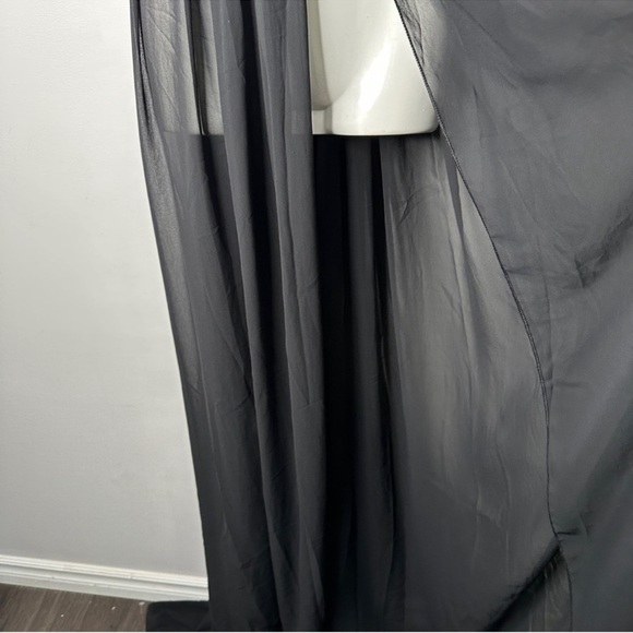 Maternity Chiffon Strapless Maxi Photography Dress Split Front Gown OS - Picture 6 of 9